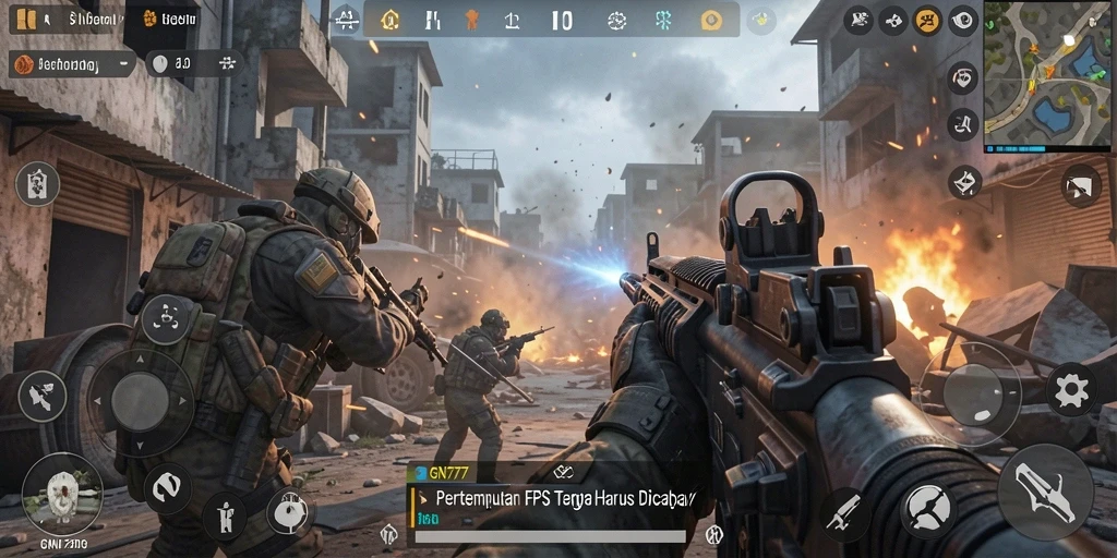 Gameplay GN777 yang menegangkan dalam pertarungan FPS.