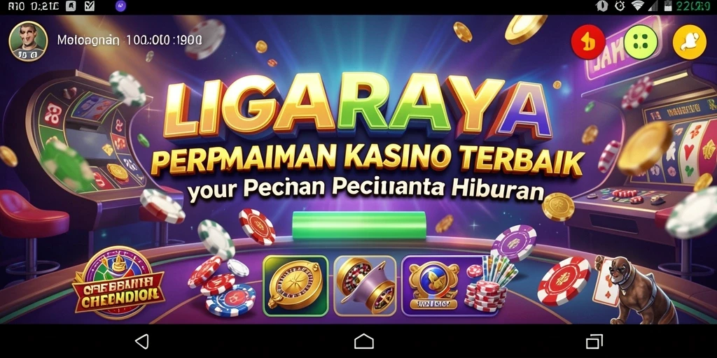 Screenshot utama LIGARAYA menampilkan aksi seru permainan Kasino.