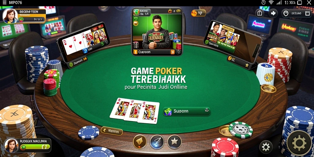 Tampilan gameplay seru dalam aplikasi Poker MPO76.
