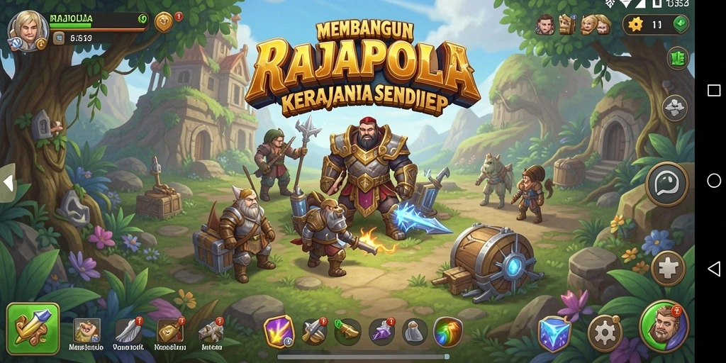 Tampilan gameplay RAJAPOLA yang menakjubkan dan interaktif.
